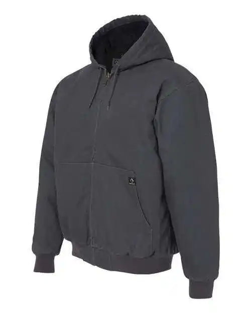 Dri Duck 5020 Cheyenne Boulder Cloth Hooded Jacket with Tricot Quilt Lining Charcoal
