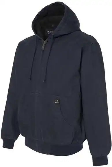 Dri Duck 5020 Cheyenne Boulder Cloth Hooded Jacket with Tricot Quilt Lining Navy