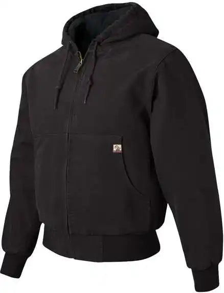 Dri Duck 5020 Cheyenne Boulder Cloth Hooded Jacket with Tricot Quilt Lining - Black