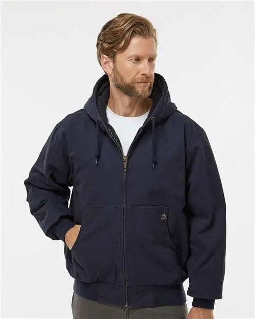 Dri Duck 5020 Cheyenne Boulder Cloth™ Hooded Jacket with Tricot Quilt Lining - Navy
