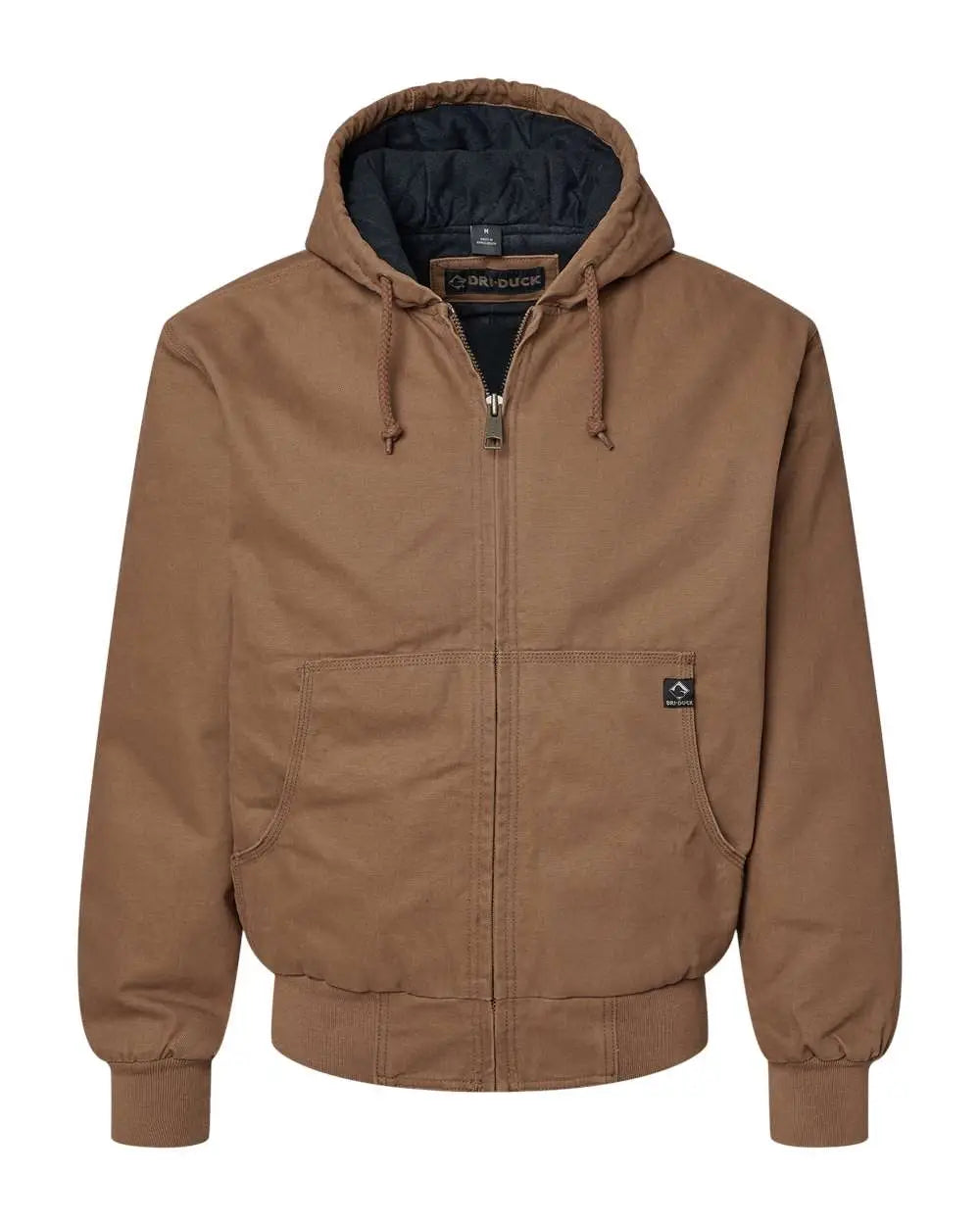 Dri Duck 5020 Cheyenne Boulder Cloth™ Hooded Jacket with Tricot Quilt Lining - Field Khaki - s