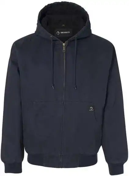 Dri Duck 5020 Cheyenne Boulder Cloth Hooded Jacket with Tricot Quilt Lining - Navy