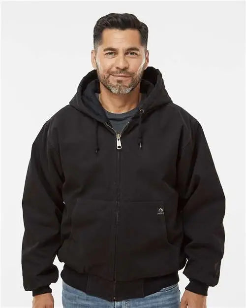 Dri Duck 5020 Cheyenne Boulder Clothâ„¢ Hooded Jacket with Tricot Quilt Lining - Black
