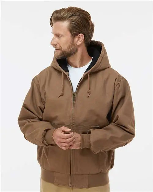 Dri Duck 5020 Cheyenne Boulder Clothâ„¢ Hooded Jacket with Tricot Quilt Lining - Field Khaki