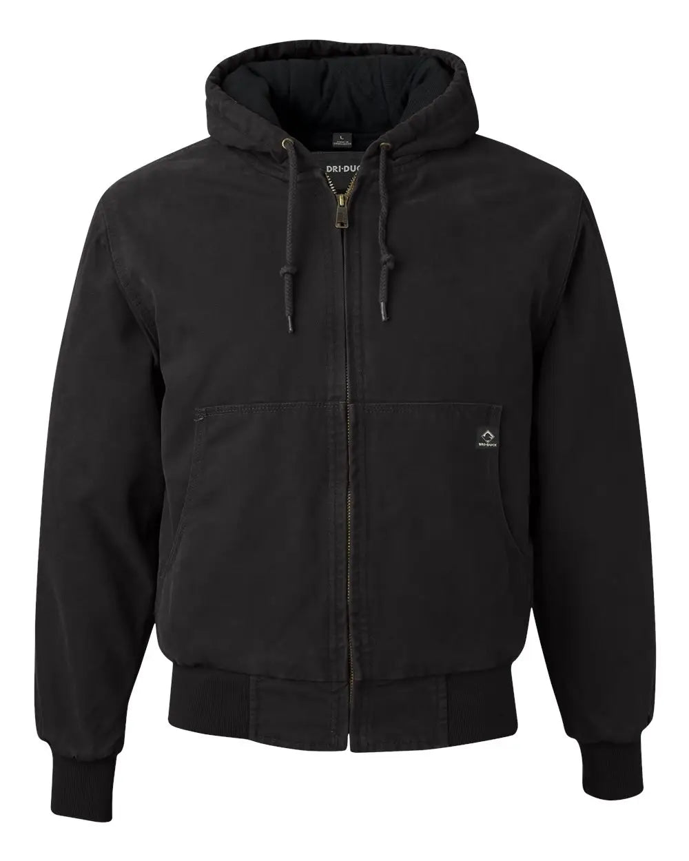 Dri Duck 5020 Cheyenne Boulder Clothâ„¢ Hooded Jacket with Tricot Quilt Lining - Black