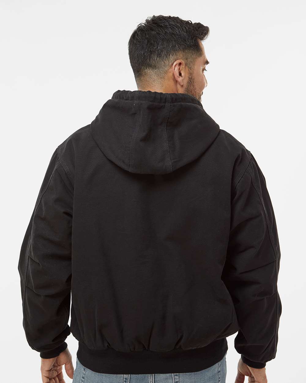 Dri Duck 5020t Cheyenne Boulder Cloth Hooded Jacket with Tricot Quilt Lining Tall Sizes - Black