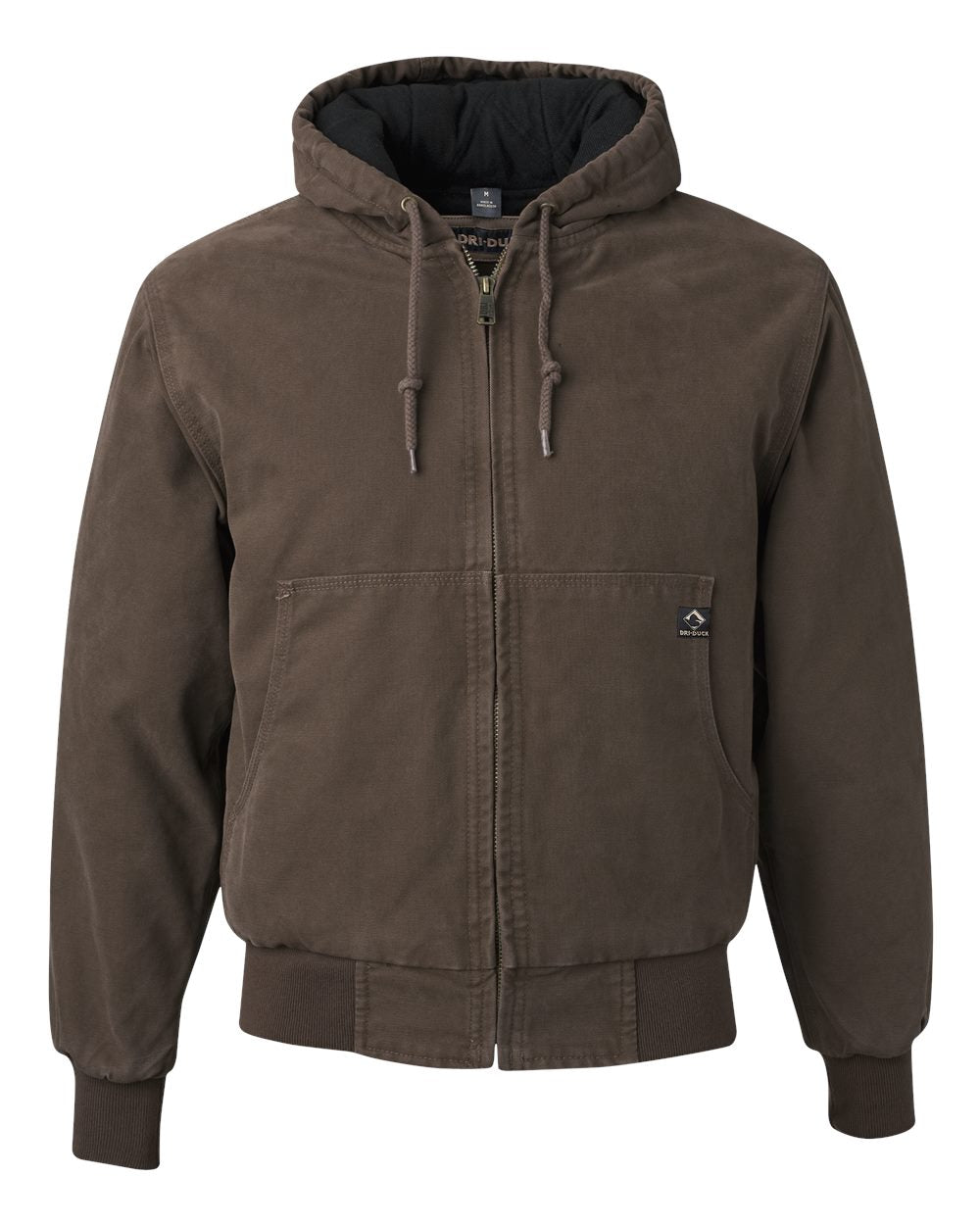 Dri Duck 5020t Cheyenne Boulder Cloth Hooded Jacket with Tricot Quilt Lining Tall Sizes - Tobacco