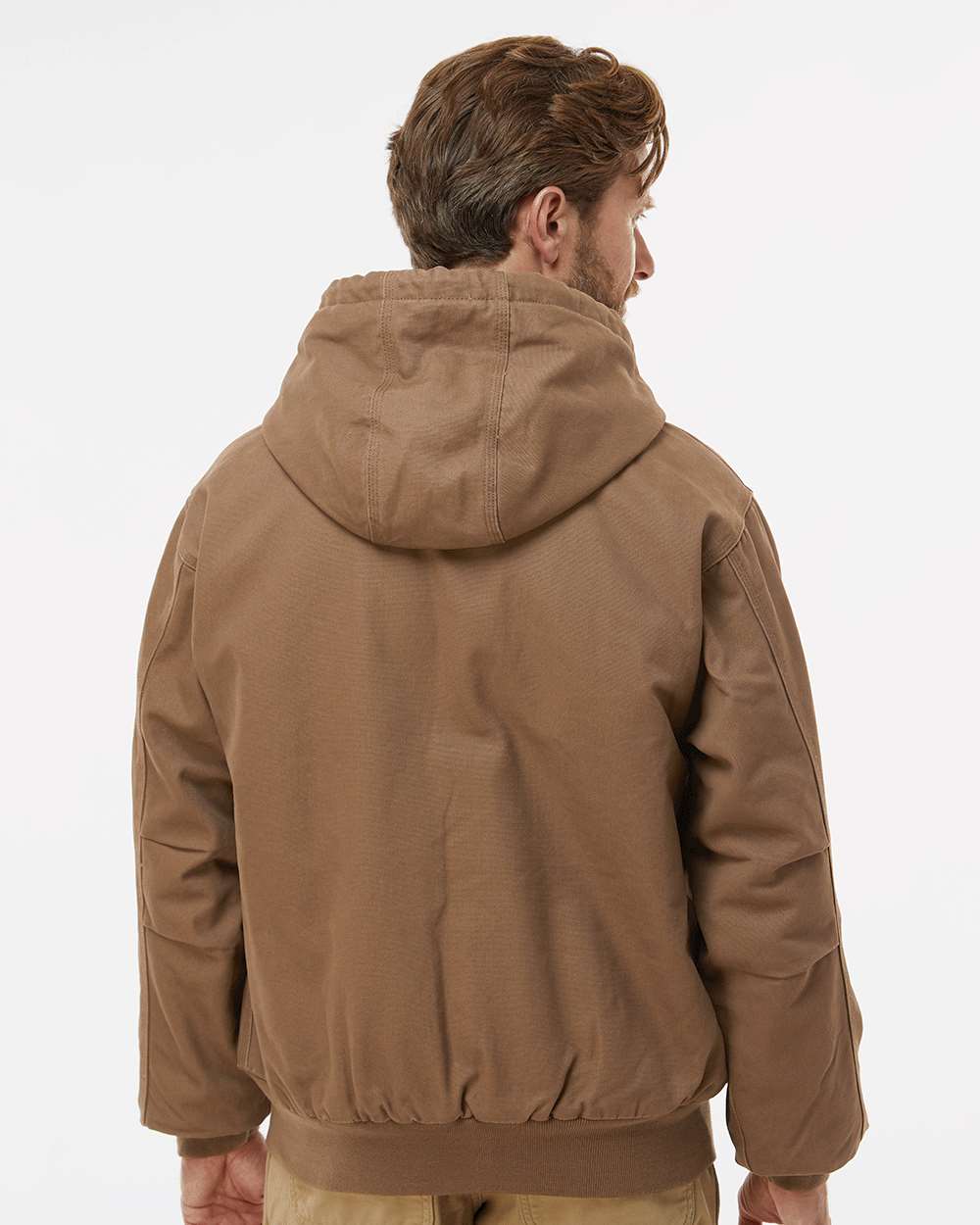 Dri Duck 5020t Cheyenne Boulder Cloth Hooded Jacket with Tricot Quilt Lining Tall Sizes - Field Khaki