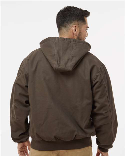 Dri Duck 5020t Cheyenne Boulder Cloth Hooded Jacket with Tricot Quilt Lining Tall Sizes - Tobacco