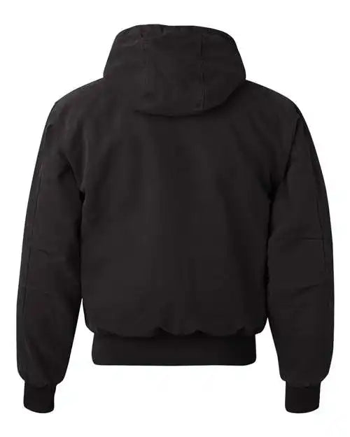 Dri Duck 5020t Cheyenne Boulder Cloth Hooded Jacket with Tricot Quilt Lining Tall Sizes Black
