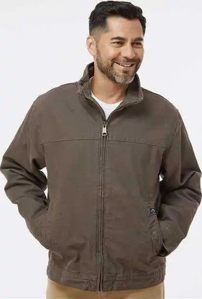 Dri Duck 5028t Maverick Boulder Cloth Jacket with Blanket Lining Tall Sizes - Tobacco