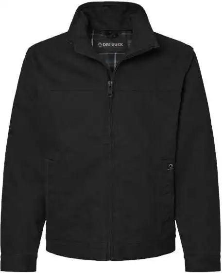 Dri Duck 5028t Maverick Boulder Cloth Jacket with Blanket Lining Tall Sizes - Black