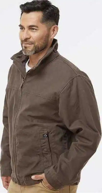 Dri Duck 5028t Maverick Boulder Cloth Jacket with Blanket Lining Tall Sizes - Tobacco