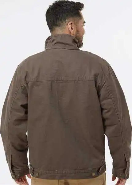 Dri Duck 5028t Maverick Boulder Cloth Jacket with Blanket Lining Tall Sizes - Tobacco