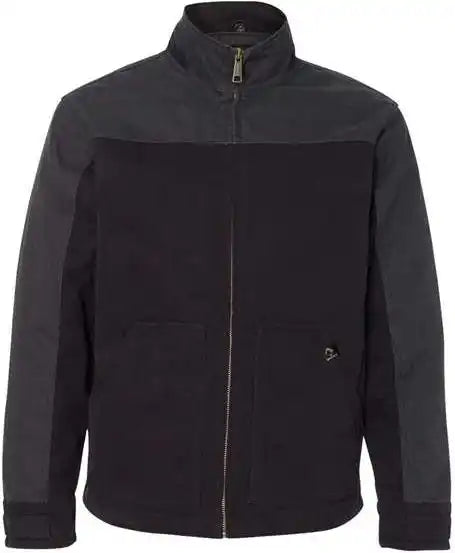 Dri Duck 5089t Horizon Two-tone Boulder Cloth Canvas Jacket Tall Size - Black Charcoal