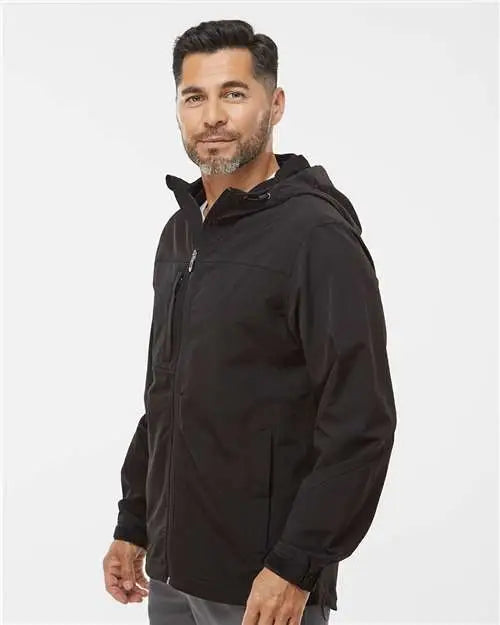 Dri Duck 5310 Apex Soft Shell Hooded Jacket - Black