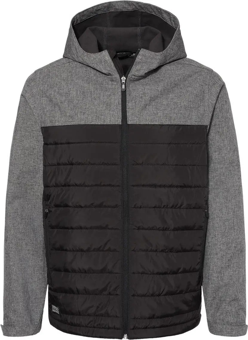 Dri Duck 5324 Pinnacle Soft Shell Puffer Jacket - Black Heather - s