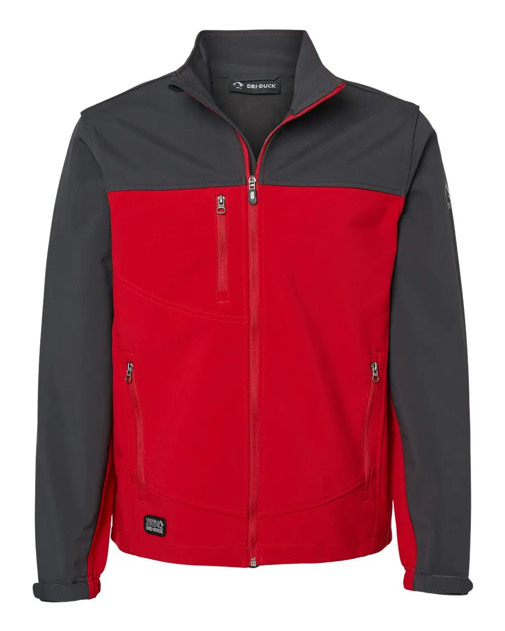 Dri Duck 5350 Motion Soft Shell Jacket - Red Charcoal - Dark Gray / s