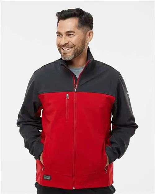 Dri Duck 5350 Motion Soft Shell Jacket - Red Charcoal