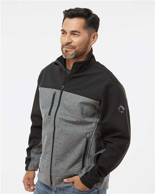 Dri Duck 5350t Motion Soft Shell Jacket Tall Sizes - Black Heather