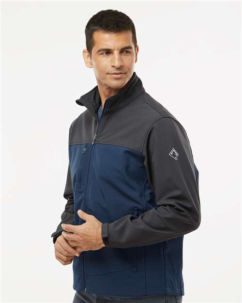 Dri Duck 5350t Motion Soft Shell Jacket Tall Sizes - Deep Blue Charcoal
