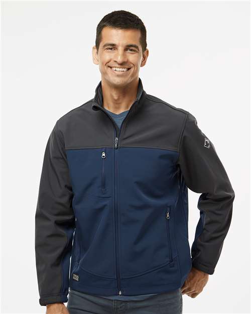 Dri Duck 5350t Motion Soft Shell Jacket Tall Sizes - Deep Blue Charcoal