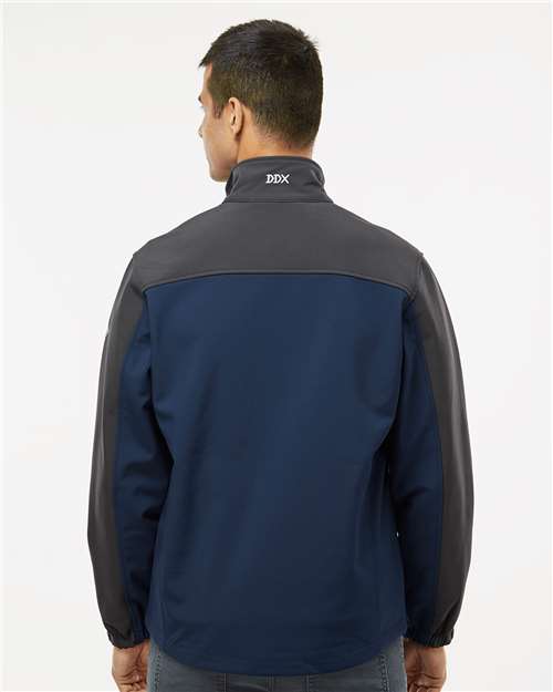 Dri Duck 5350t Motion Soft Shell Jacket Tall Sizes - Deep Blue Charcoal