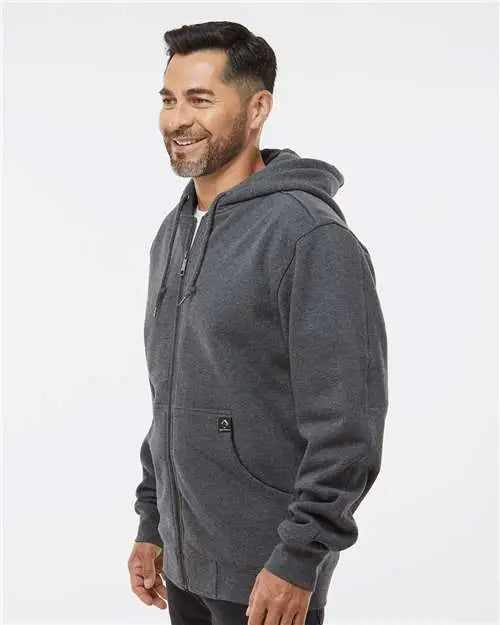 Dri Duck 7033 Crossfire Heavyweight Power Fleece Hooded Jacket with Thermal Lining - Dark Oxford
