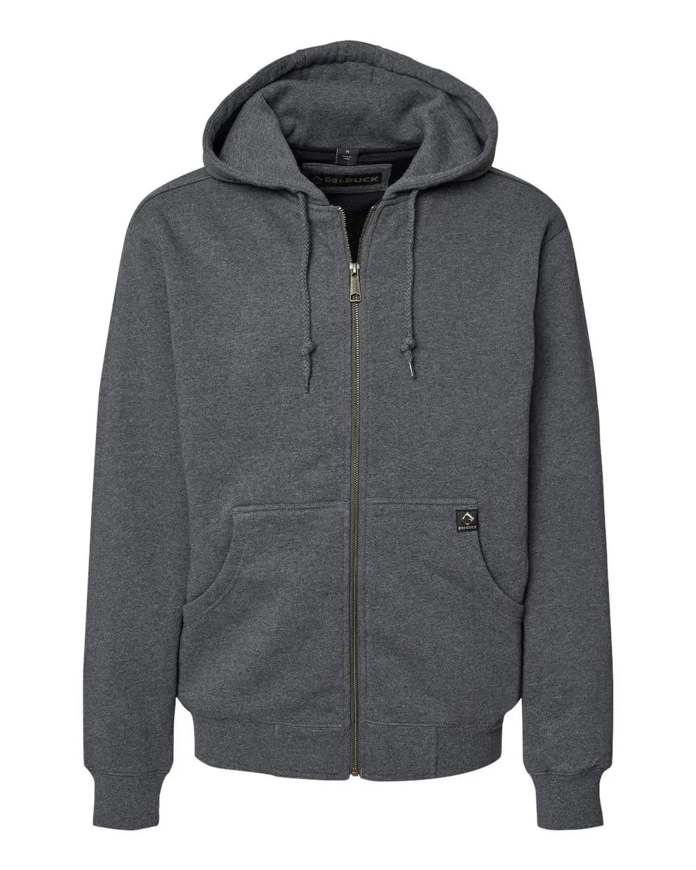 Dri Duck 7033 Crossfire Heavyweight Power Fleece Hooded Jacket with Thermal Lining - Dark Oxford - Gray / s