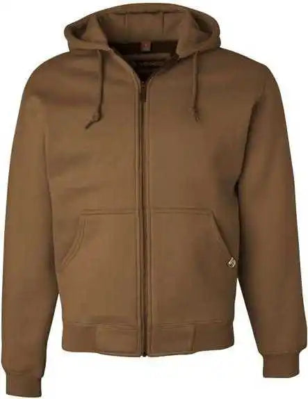 Dri Duck 7033 Crossfire Heavyweight Power Fleece Hooded Jacket with Thermal Lining - Saddle