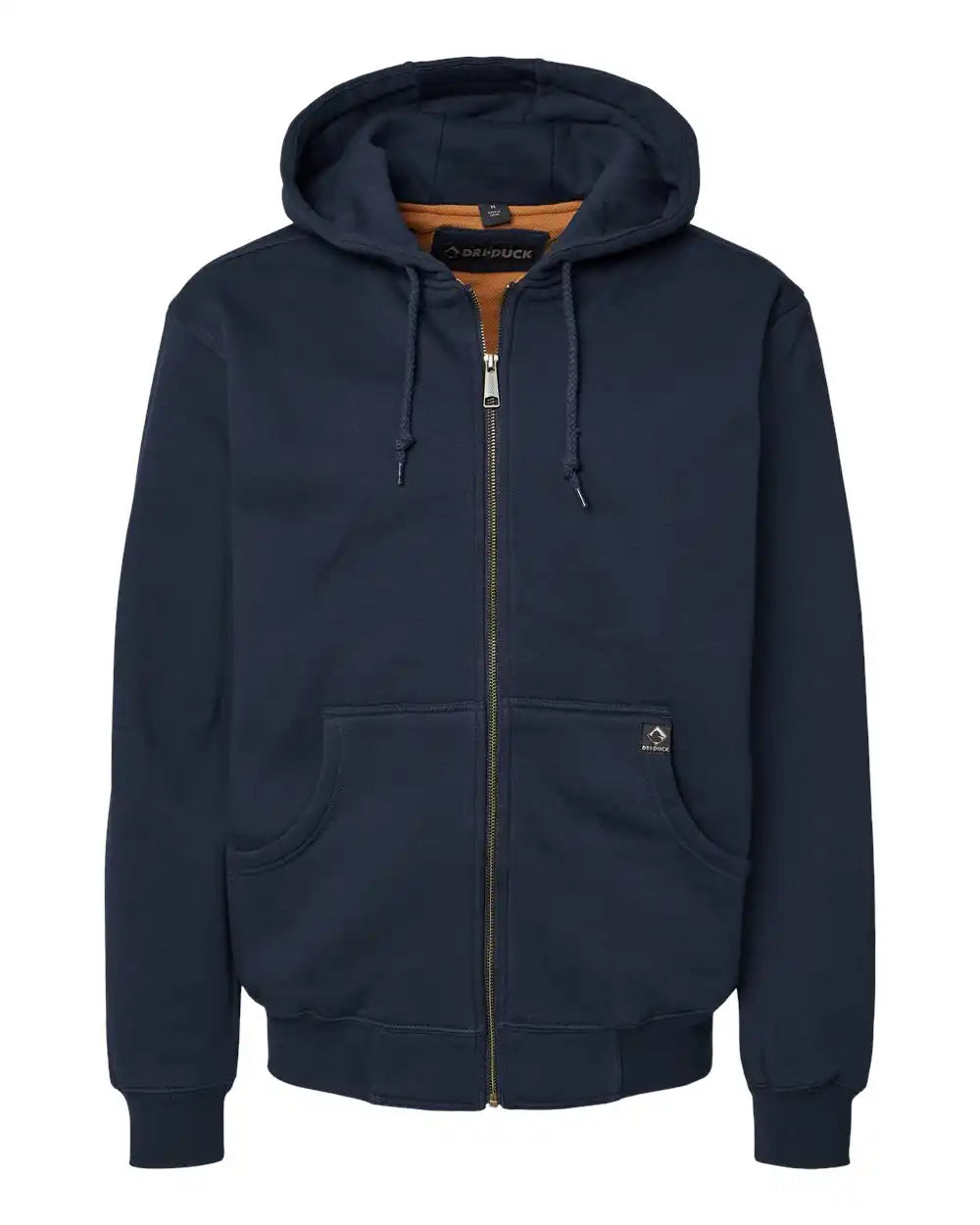 Dri Duck 7033 Crossfire Heavyweight Power Fleece Hooded Jacket with Thermal Lining - Navy - s