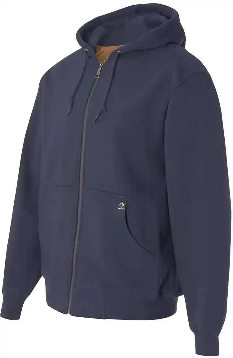 Dri Duck 7033t Crossfire Heavyweight Power Fleece Hooded Jacket with Thermal Lining Tall Sizes Navy