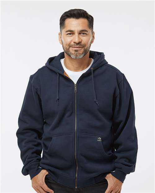 Dri Duck 7033t Crossfire Heavyweight Power Fleece Hooded Jacket with Thermal Lining Tall Sizes - Navy