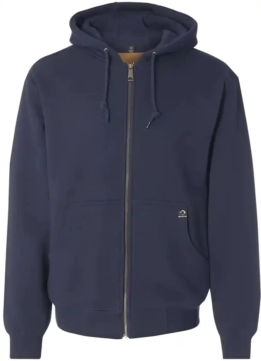 Dri Duck 7033t Crossfire Heavyweight Power Fleece Hooded Jacket with Thermal Lining Tall Sizes Navy
