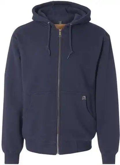 Dri Duck 7033t Crossfire Heavyweight Power Fleece Hooded Jacket with Thermal Lining Tall Sizes - Navy