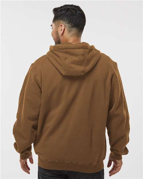 Dri Duck 7033t Crossfire Heavyweight Power Fleece Hooded Jacket with Thermal Lining Tall Sizes - Saddle