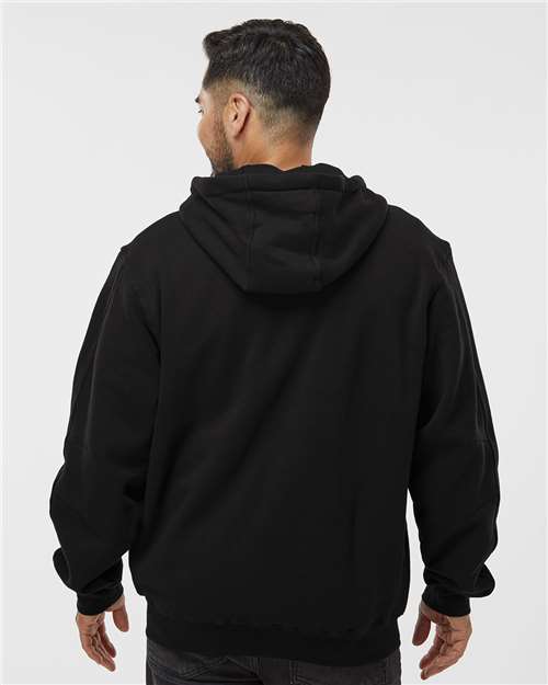 Dri Duck 7033t Crossfire Heavyweight Power Fleece Hooded Jacket with Thermal Lining Tall Sizes - Black