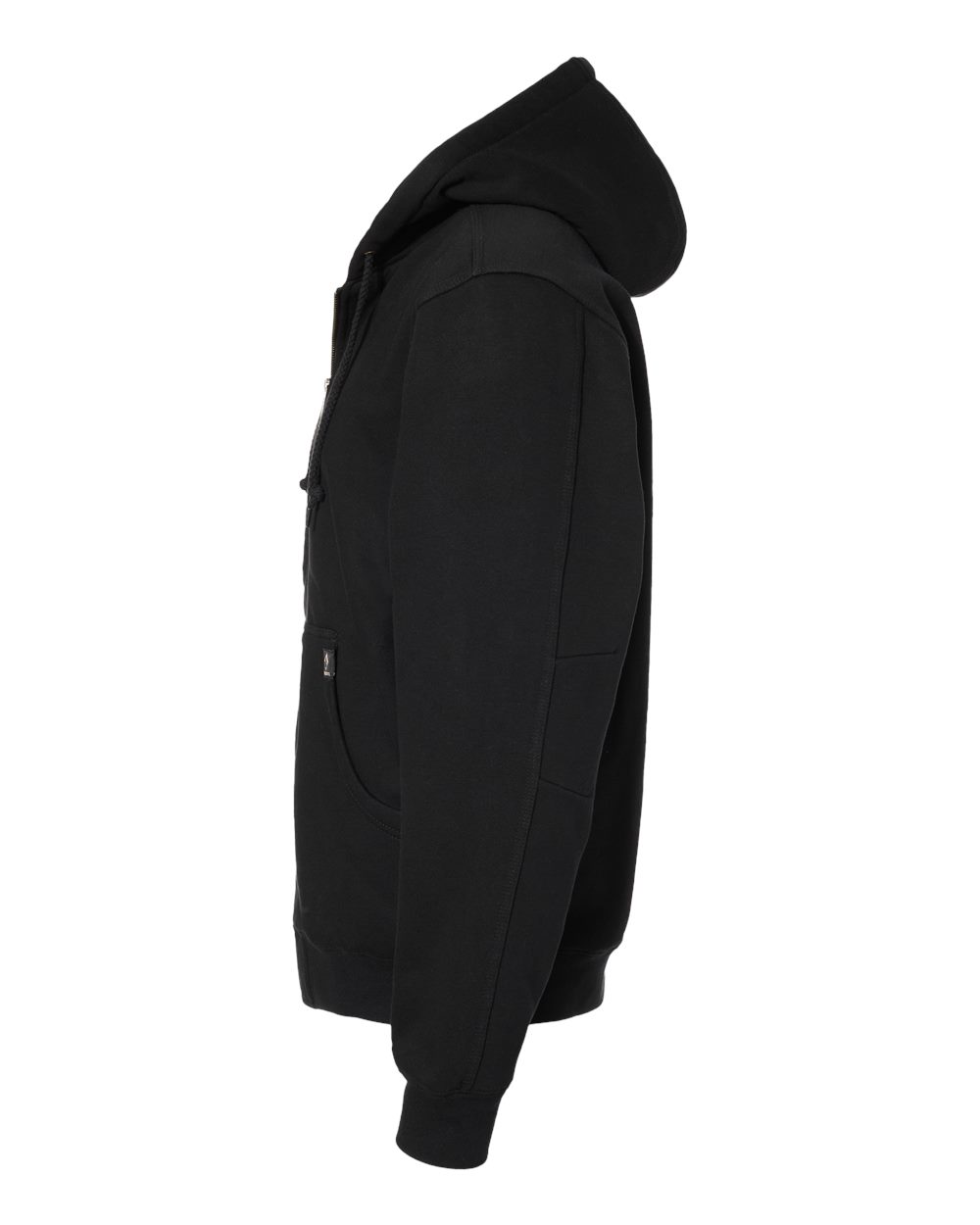 Dri Duck 7033t Crossfire Heavyweight Power Fleece Hooded Jacket with Thermal Lining Tall Sizes - Black