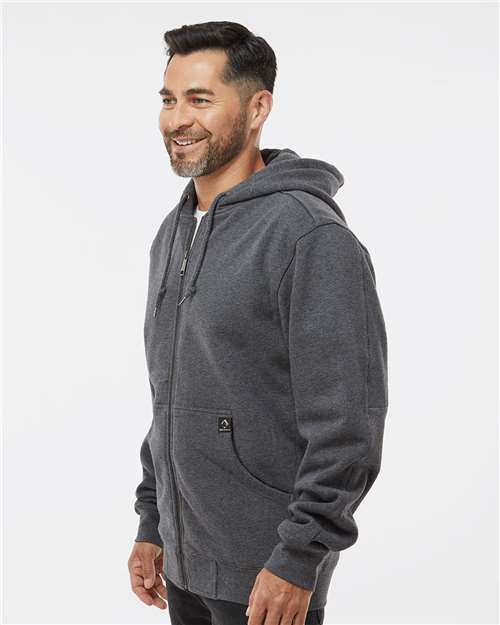 Dri Duck 7033t Crossfire Heavyweight Power Fleece Hooded Jacket with Thermal Lining Tall Sizes - Dark Oxford