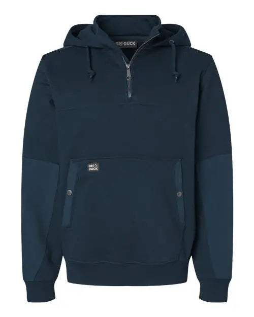 Dri Duck 7349 Mission Quarter-zip Hooded Pullover - Deep Blue