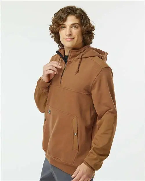 Dri Duck 7349 Mission Quarter-zip Hooded Pullover - Saddle