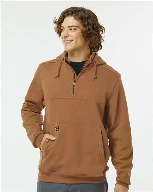 Dri Duck 7349 Mission Quarter-zip Hooded Pullover - Saddle