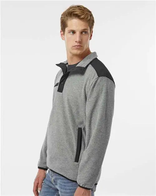 Dri Duck 7353 Ranger Melange Fleece Pullover - Platinum