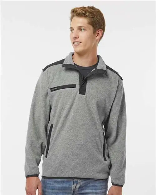 Dri Duck 7353 Ranger Melange Fleece Pullover - Platinum