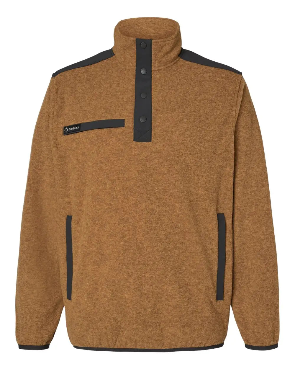 Dri Duck 7353 Ranger Melange Fleece Pullover - Saddle - Brown / s