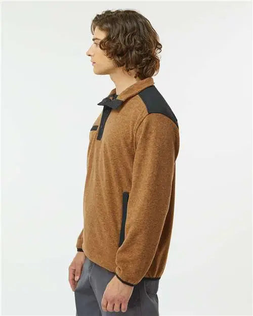Dri Duck 7353 Ranger Melange Fleece Pullover - Saddle