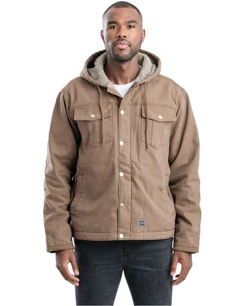 Driftwood Vintage Washed Sherpa-Lined Hooded Jacket - HJ57