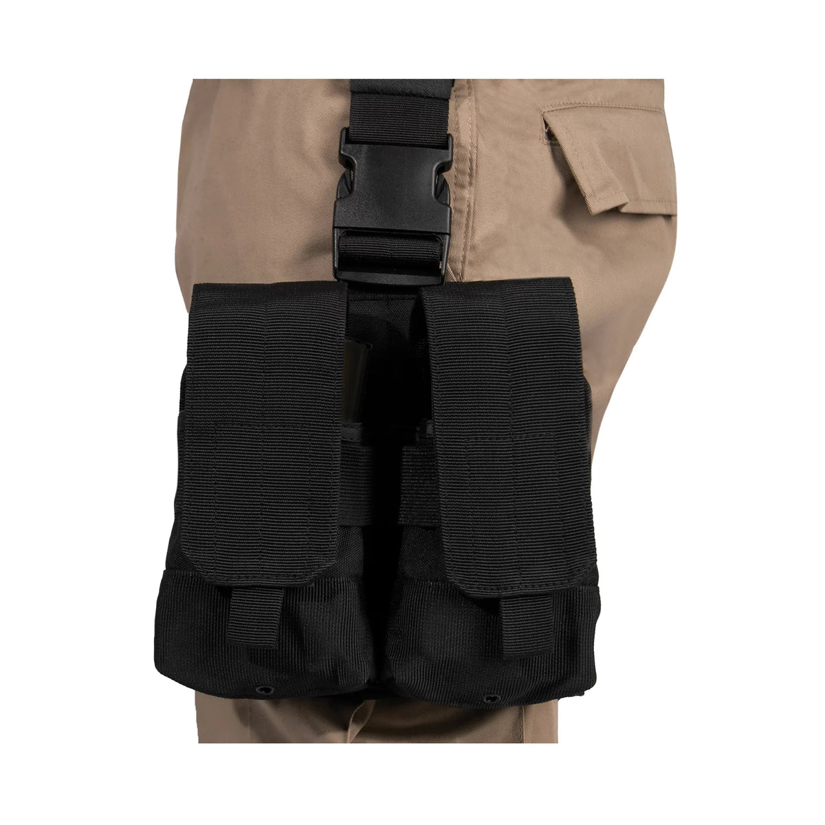 Drop Leg Double Mag Pouch - Black
