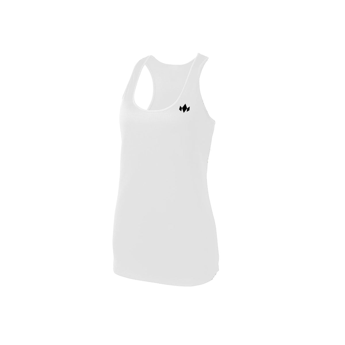 Drycore Racerback Tank - White W/black Logo / Xs