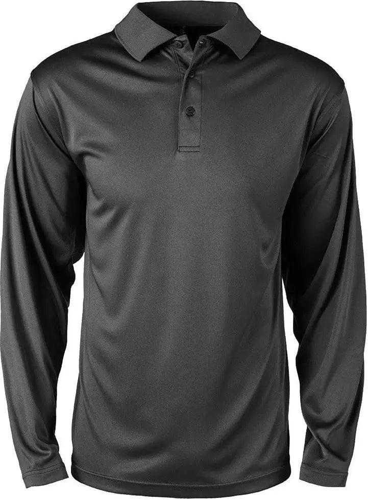 Dunbrooke 3152 Contour Long Sleeve Polo - Black - Adult s